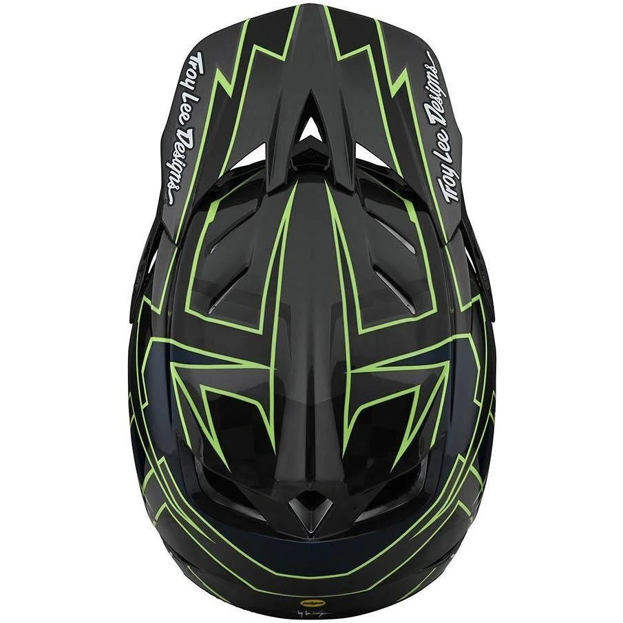Casco Bici In Carbonio MTB Troy Lee Designs D4 GRAPH Grigio Verde 5 Casco Bici In Carbonio MTB Troy Lee Designs D4 GRAPH Grigio Verde - immagine 3