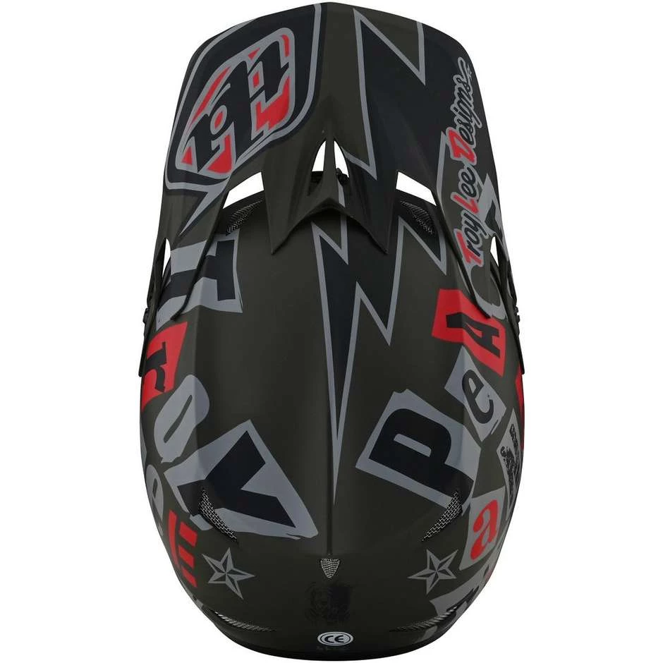 Casco Bici In Fibra MTB Troy Lee Designs D3 ANARCHY Oliva 4 Casco Bici In Fibra MTB Troy Lee Designs D3 ANARCHY Oliva - immagine 2
