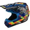 Casco Moto Bambino Cross Enduro Troy Lee Designs SE4 CARB Blu