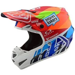 Casco Moto Cross Enduro In Fibra Troy Lee Designs SE4 Composite JET Navy Arancio