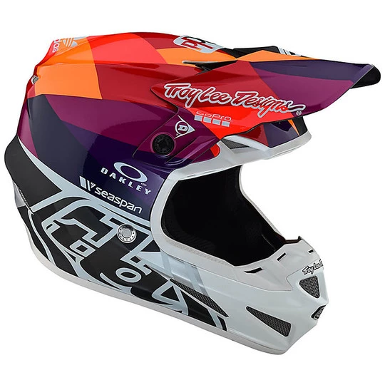 Casco Moto Cross Enduro In Fibra Troy Lee Designs SE4 Composite JET Rosso Nero 5 Casco Moto Cross Enduro In Fibra Troy Lee Designs SE4 Composite JET Rosso Nero - immagine 3