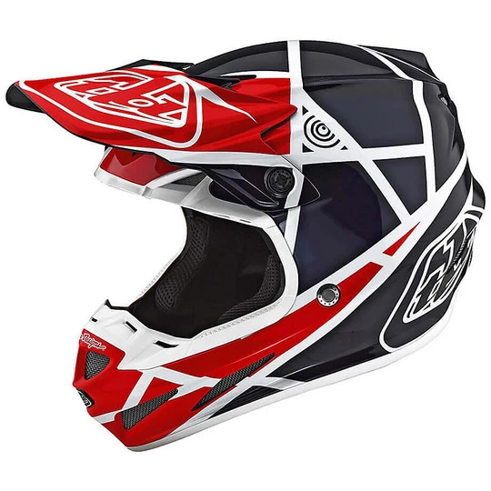 Casco Moto Cross Enduro In Fibra Troy Lee Designs SE4 Composite METRIC Rosso Navy 3 Casco Moto Cross Enduro In Fibra Troy Lee Designs SE4 Composite METRIC Rosso Navy