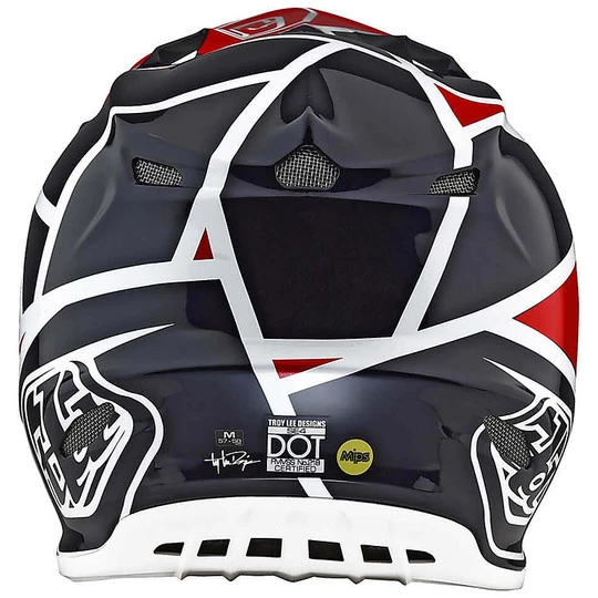 Casco Moto Cross Enduro In Fibra Troy Lee Designs SE4 Composite METRIC Rosso Navy 4 Casco Moto Cross Enduro In Fibra Troy Lee Designs SE4 Composite METRIC Rosso Navy - immagine 2