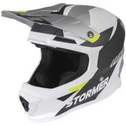 Casco Moto Cross Enduro Stormer Force Squad Grigio Nero