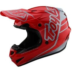 Troy Lee Designs Casco Moto Cross Enduro Troy Lee Design GP SILHOUETTE Rosso Silver