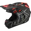 Casco Moto Cross Enduro Troy Lee Designs GP OVERLOAD Camo Nero Rocket Rosso