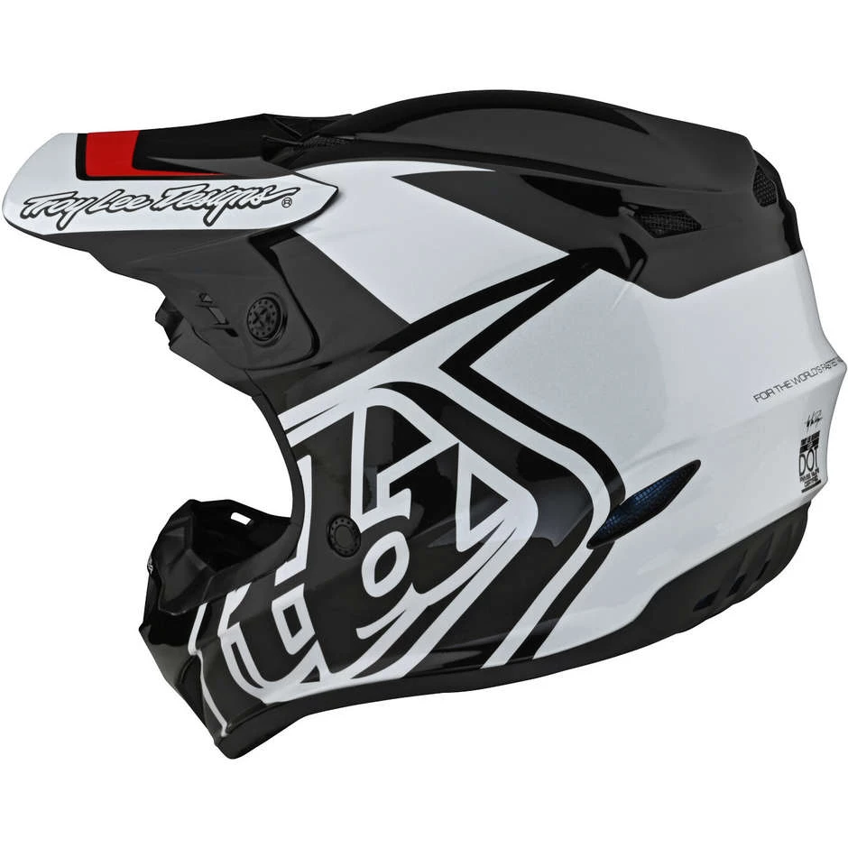 Casco Moto Cross Enduro Troy Lee Designs GP OVERLOAD Nero Bianco 5 Casco Moto Cross Enduro Troy Lee Designs GP OVERLOAD Nero Bianco - immagine 3