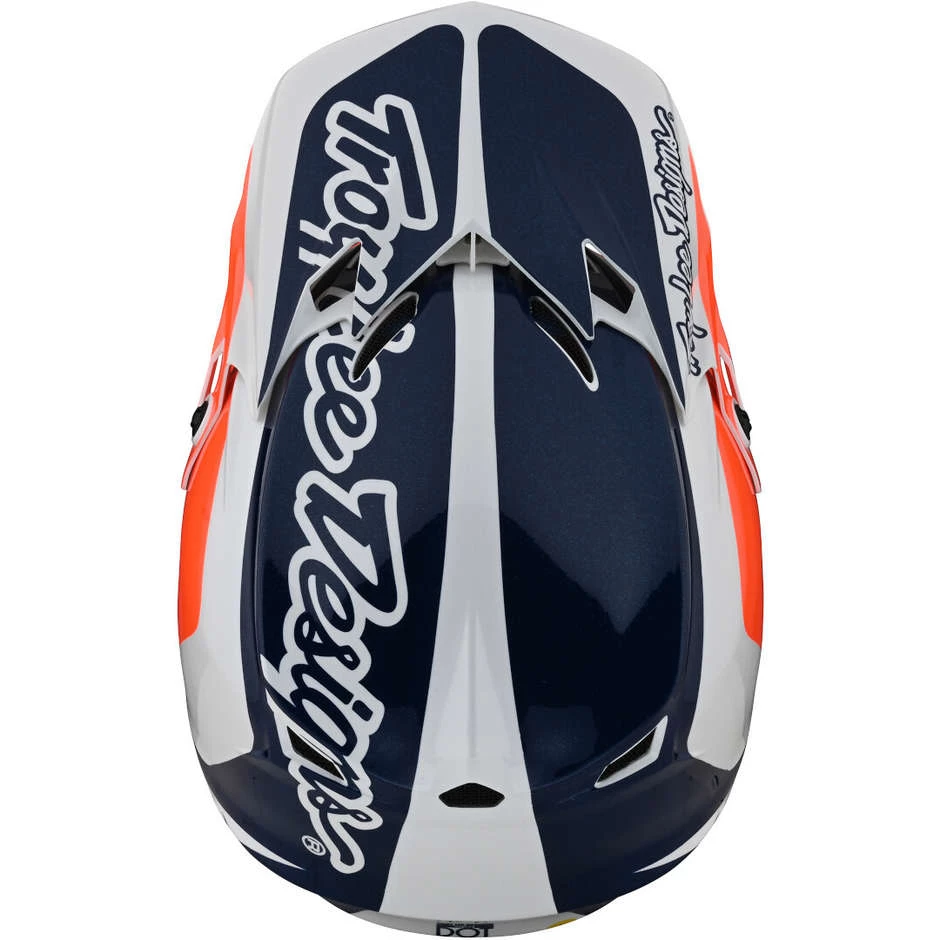 Casco Moto Cross Enduro Troy Lee Designs SE4 CORSA Navy Arancio 10 Casco Moto Cross Enduro Troy Lee Designs SE4 CORSA Navy Arancio - immagine 8