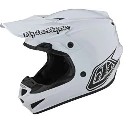 Casco Moto Cross Enduro Troy Lee Designs SE4 MONO Bianco
