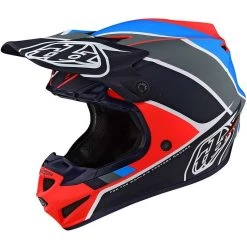 Casco Moto Cross Enduro Troy Lee Designs SE4 Polyacrylite BETA Arancio Navy