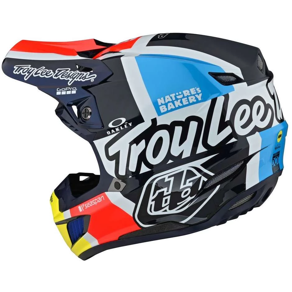 Casco Moto Cross Enduro Troy Lee Designs SE5 In Carbonio QUATTRO TEAM Navy 6 Casco Moto Cross Enduro Troy Lee Designs SE5 In Carbonio QUATTRO TEAM Navy - immagine 4
