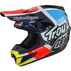 Casco Moto Cross Enduro Troy Lee Designs SE5 In Carbonio QUATTRO TEAM Navy