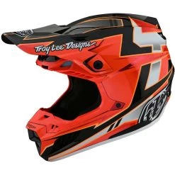 Casco Moto Cross Enduro Troy Lee Designs SE5 In Fibra GRAPH Rosso Nero