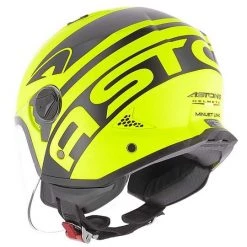 Casco Moto Demi-Jet Astone MINIJET LINK Giallo Fluo -Offerte Astone Negozio casco moto demi jet astone minijet link giallo fluo 66165