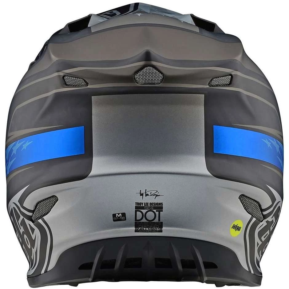 Troy Lee Designs Casco Moto In Carbonio Cross Enduro Troy Lee Design SE4 Carbon SPEED Nero Grigio 5 Troy Lee Designs Casco Moto In Carbonio Cross Enduro Troy Lee Design SE4 Carbon SPEED Nero Grigio - immagine 3