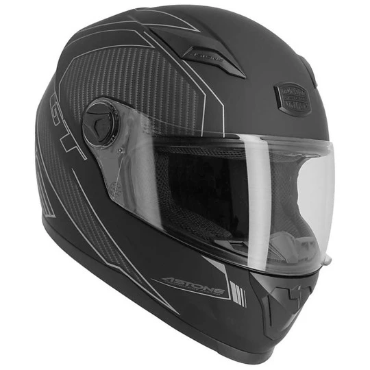 Casco Moto Integrale Astone GT2 Karbon Nero Grigio 9 Casco Moto Integrale Astone GT2 Karbon Nero Grigio - immagine 7