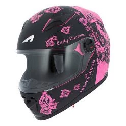 Casco Moto Integrale Astone Gt2 Multi Lady Custom Nero Rosa