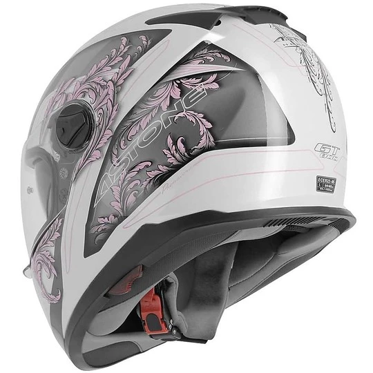 Casco Moto Integrale Astone GT800 EVO Primavera Bianco Rosa 5 Casco Moto Integrale Astone GT800 EVO Primavera Bianco Rosa - immagine 3