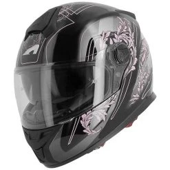 Casco Moto Integrale Astone GT800 EVO Primavera Nero Opaco Rosa