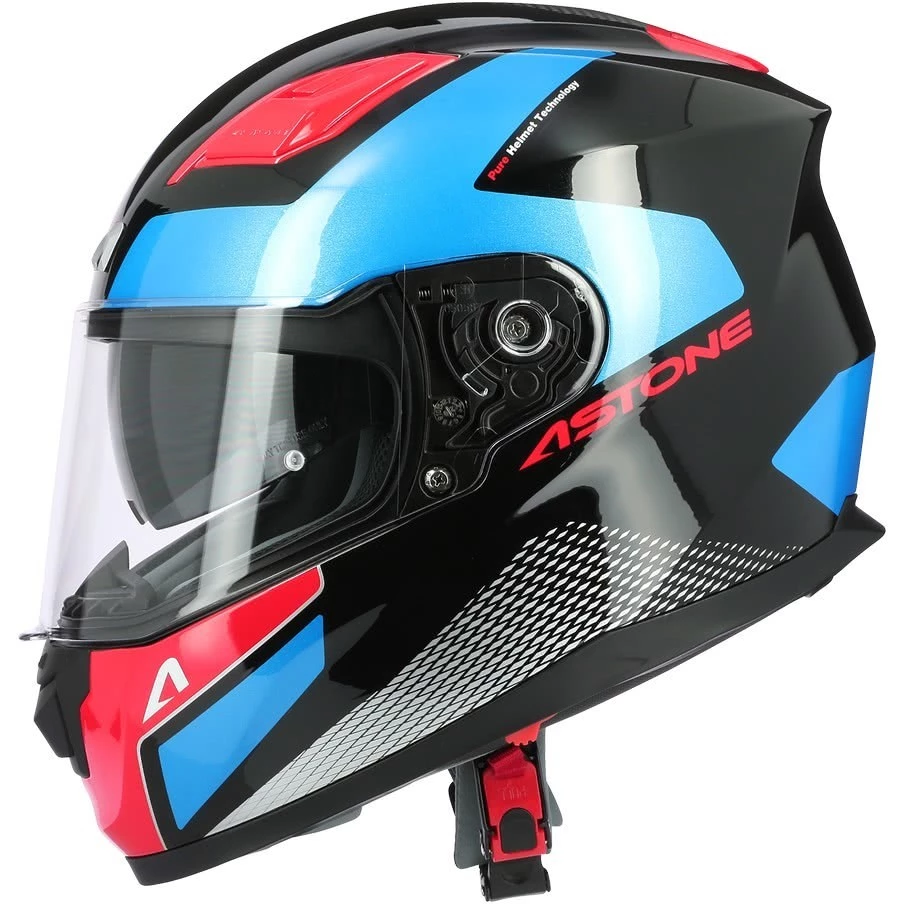 Casco Moto Integrale Astone GT900 RACE Blu Nero Cromo 4 Casco Moto Integrale Astone GT900 RACE Blu Nero Cromo - immagine 2