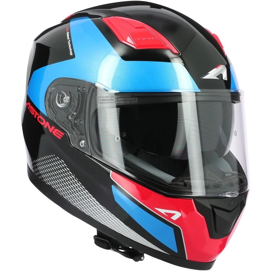 Casco Moto Integrale Astone GT900 RACE Blu Nero Cromo 9 Casco Moto Integrale Astone GT900 RACE Blu Nero Cromo - immagine 7