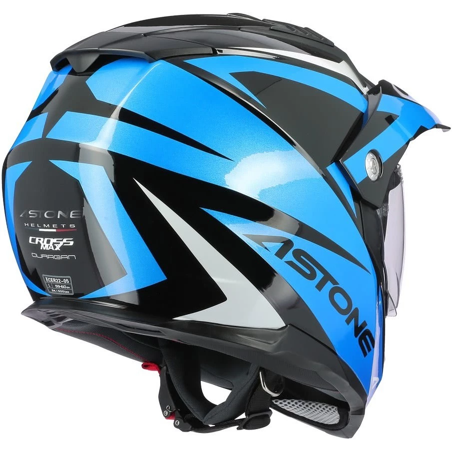 Casco Moto Integrale Cross-Enduro Astone CROSSMAX Ouragan Blu Cromo 7 Casco Moto Integrale Cross-Enduro Astone CROSSMAX Ouragan Blu Cromo - immagine 5