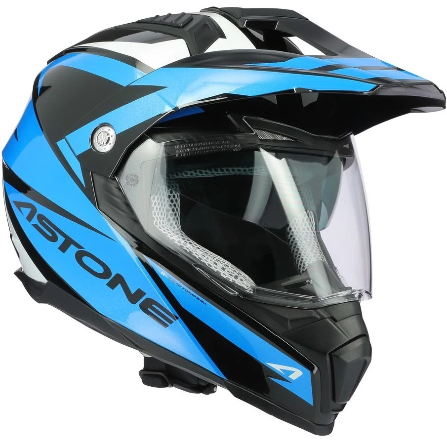 Casco Moto Integrale Cross-Enduro Astone CROSSMAX Ouragan Blu Cromo 9 Casco Moto Integrale Cross-Enduro Astone CROSSMAX Ouragan Blu Cromo - immagine 7
