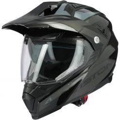 Casco Moto Integrale Cross-Enduro Astone CROSSMAX Ouragan Nero Lucido