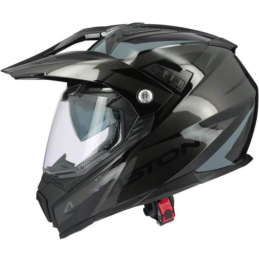 Casco Moto Integrale Cross-Enduro Astone CROSSMAX Ouragan Nero Lucido 4 Casco Moto Integrale Cross-Enduro Astone CROSSMAX Ouragan Nero Lucido - immagine 2