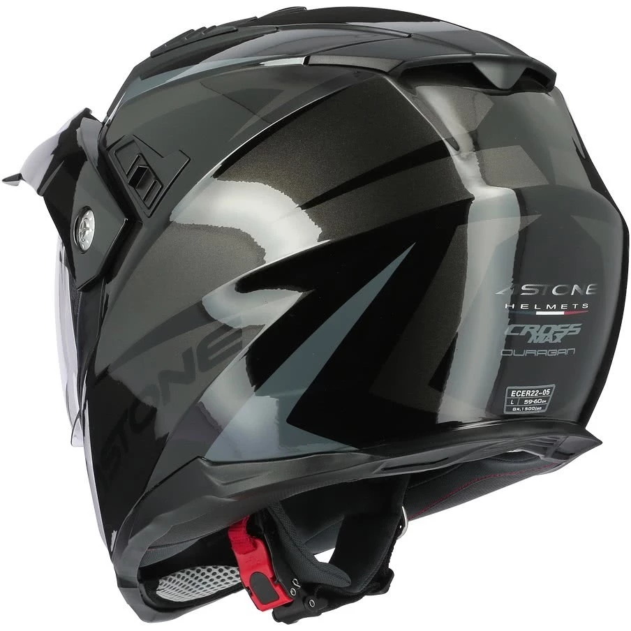 Casco Moto Integrale Cross-Enduro Astone CROSSMAX Ouragan Nero Lucido 5 Casco Moto Integrale Cross-Enduro Astone CROSSMAX Ouragan Nero Lucido - immagine 3