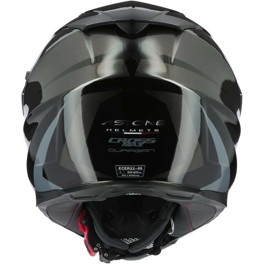 Casco Moto Integrale Cross-Enduro Astone CROSSMAX Ouragan Nero Lucido 6 Casco Moto Integrale Cross-Enduro Astone CROSSMAX Ouragan Nero Lucido - immagine 4