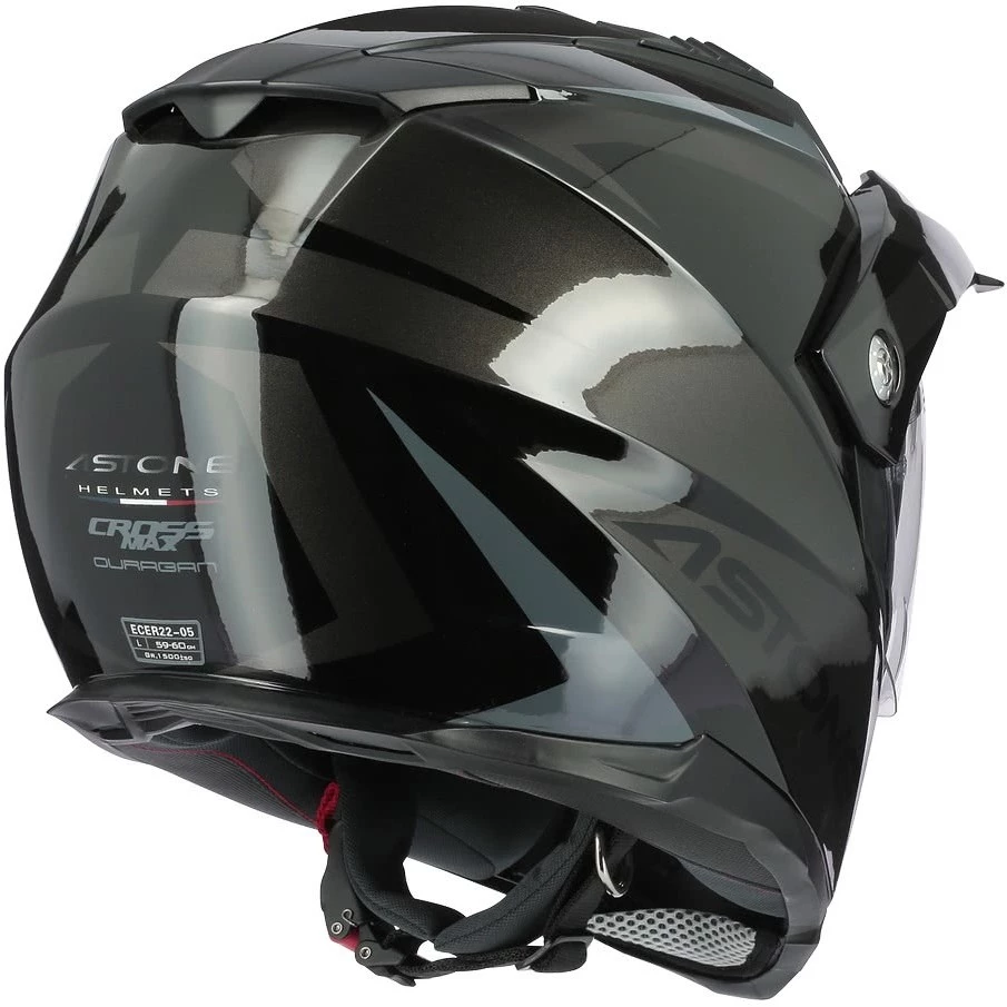 Casco Moto Integrale Cross-Enduro Astone CROSSMAX Ouragan Nero Lucido 7 Casco Moto Integrale Cross-Enduro Astone CROSSMAX Ouragan Nero Lucido - immagine 5