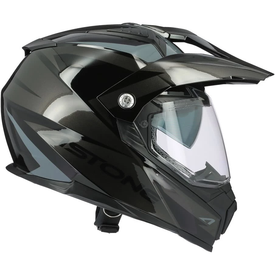 Casco Moto Integrale Cross-Enduro Astone CROSSMAX Ouragan Nero Lucido 8 Casco Moto Integrale Cross-Enduro Astone CROSSMAX Ouragan Nero Lucido - immagine 6