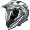 Casco Moto Integrale Cross-Enduro Astone CROSSMAX Ouragan Silver Lucido