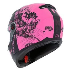 Casco Moto Integrale Da Bambino Astone GTK Lady Custom Nero Rosa -Offerte Astone Negozio casco moto integrale da bambino astone gtk lady custom nero rosa 33800