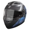 Casco Moto Integrale Doppia Visiera Stormer PUSHER Nero Opaco Blu