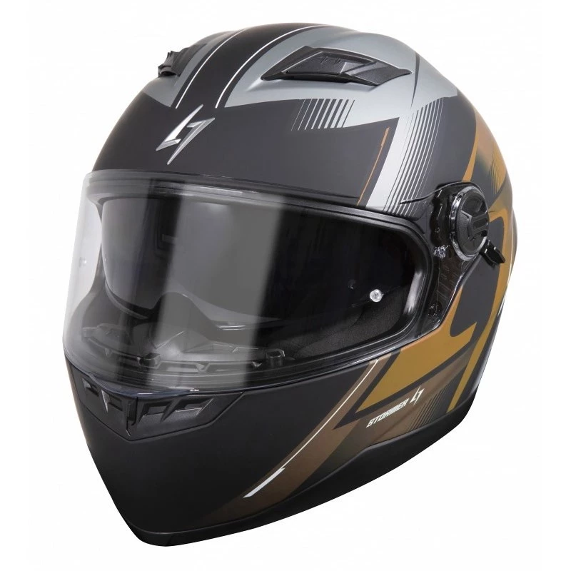 Casco Moto Integrale Doppia Visiera Stormer PUSHER Nero Opaco Bronzo 3 Casco Moto Integrale Doppia Visiera Stormer PUSHER Nero Opaco Bronzo
