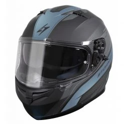 Casco Moto Integrale Doppia Visiera Stormer ZS 801 Nero Blu