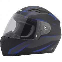 Casco Moto Integrale Stormer Bambino Rule Kid Nero Blu