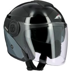 Casco Moto Jet Astone DJ10-2 RADIAN Grigio Nero Lucido -Offerte Astone Negozio casco moto jet astone dj10 2 radian grigio nero lucido 112873
