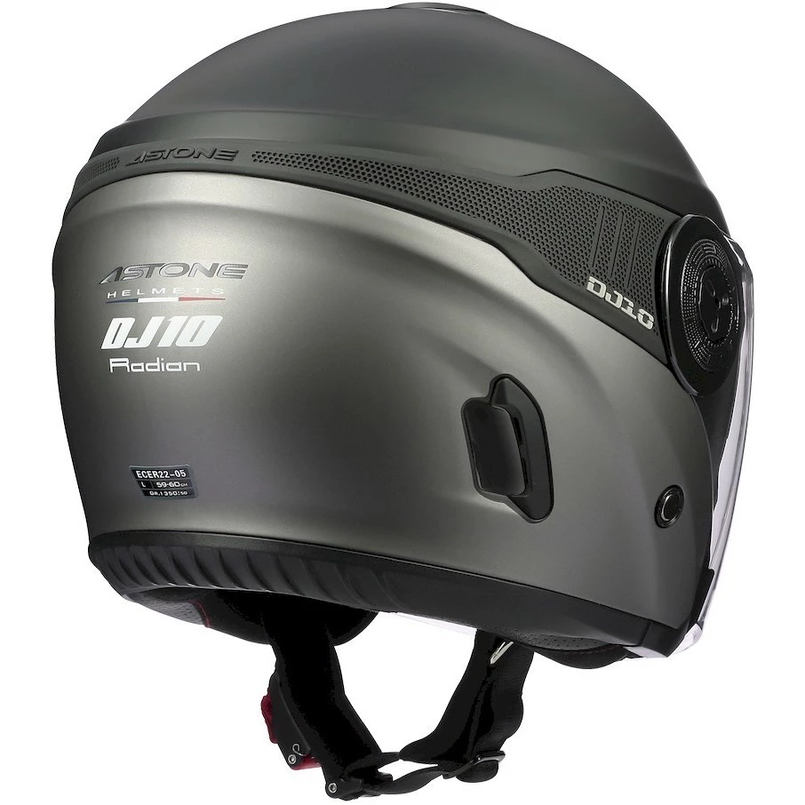 Casco Moto Jet Astone DJ10-2 RADIAN Grigio Nero Lucido 7 Casco Moto Jet Astone DJ10-2 RADIAN Grigio Nero Lucido - immagine 5