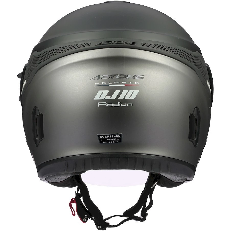 Casco Moto Jet Astone DJ10-2 RADIAN Grigio Nero Lucido 8 Casco Moto Jet Astone DJ10-2 RADIAN Grigio Nero Lucido - immagine 6