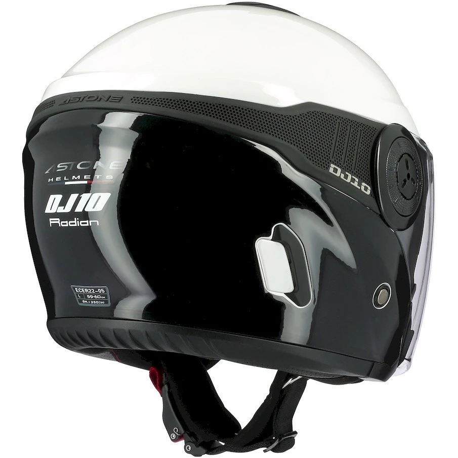 Casco Moto Jet Astone DJ10-2 RADIAN Nero Bianco 10 Casco Moto Jet Astone DJ10-2 RADIAN Nero Bianco - immagine 8