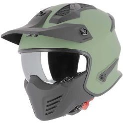 Casco Moto Jet Astone ELEKTRON Verde Opaco Menotoniera Removibile