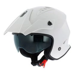Casco Moto Jet Astone Minicross Con Parasole Bianco