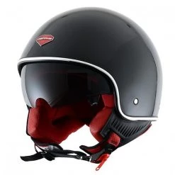 Casco Moto Jet Astone Minijet Retrò Nero Lucido