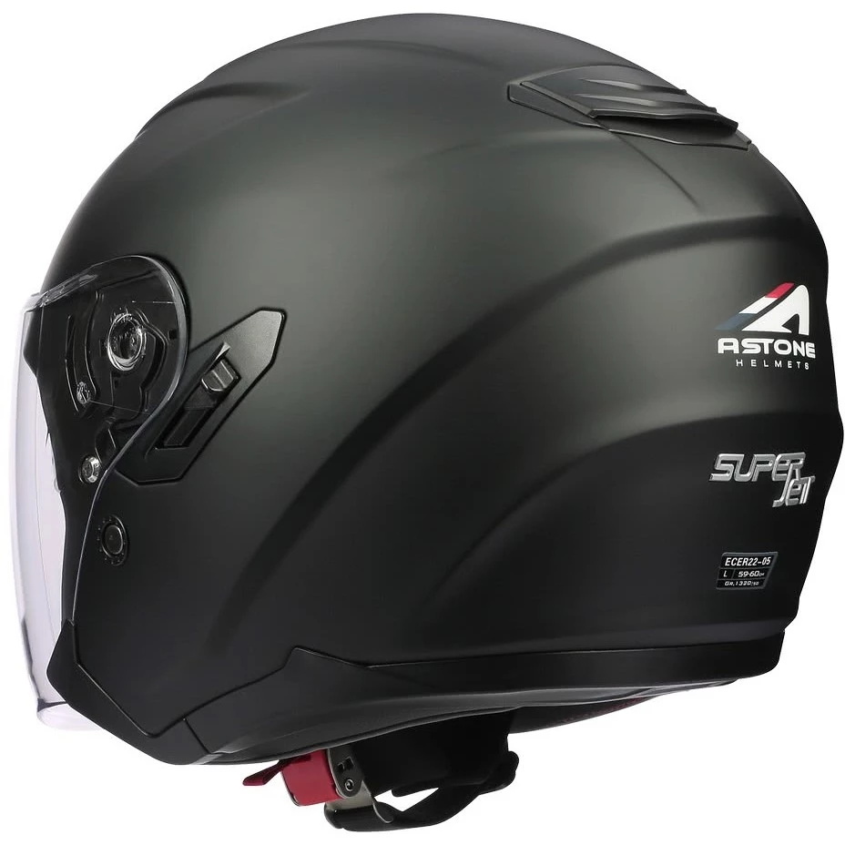 Casco Moto Jet Astone SUPERJET Monocolore Titanio Opaco 5 Casco Moto Jet Astone SUPERJET Monocolore Titanio Opaco - immagine 3
