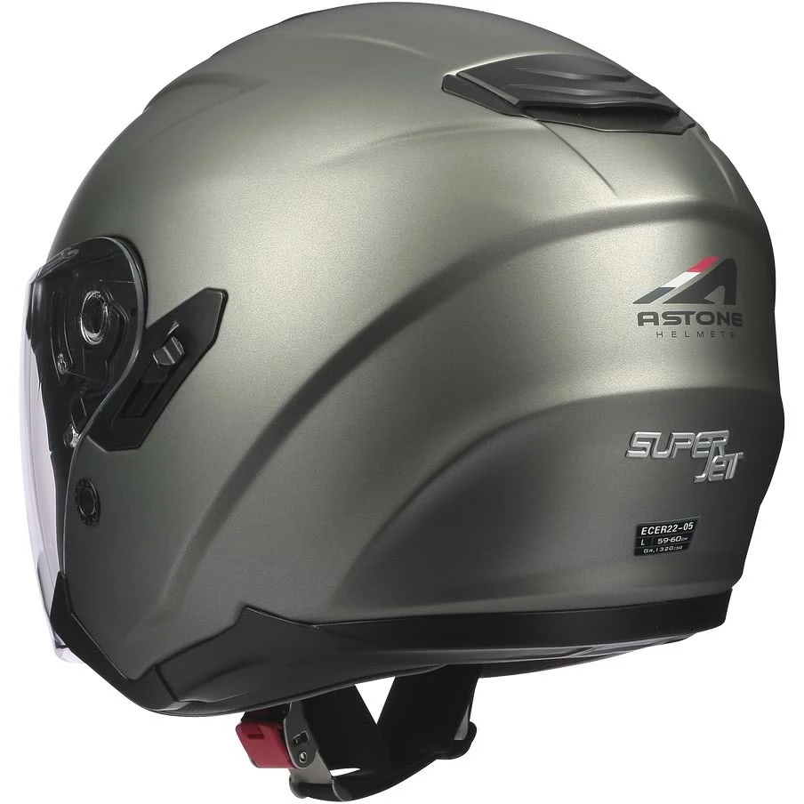 Casco Moto Jet Astone SUPERJET Monocolore Titanio Opaco 10 Casco Moto Jet Astone SUPERJET Monocolore Titanio Opaco - immagine 8