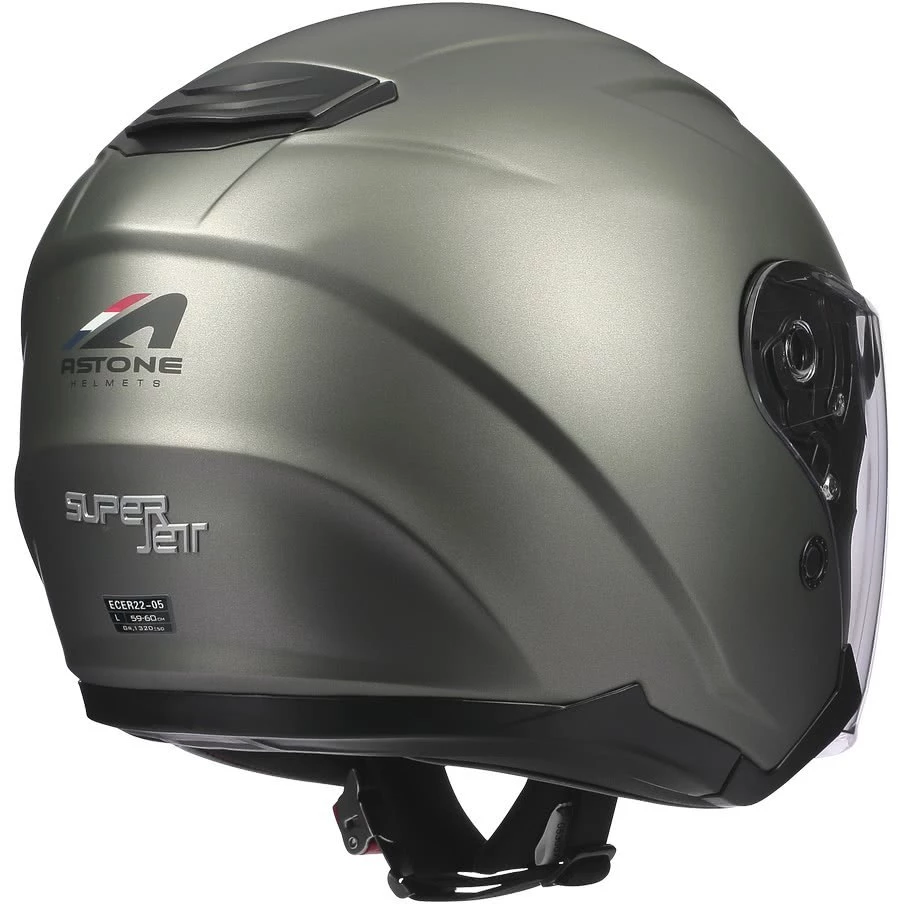 Casco Moto Jet Astone SUPERJET Monocolore Titanio Opaco 12 Casco Moto Jet Astone SUPERJET Monocolore Titanio Opaco - immagine 10