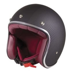 Casco Moto Jet Custom Stormer PEARL Adventure Carbon MAtt